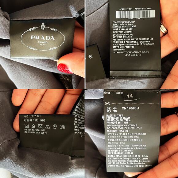 PRADA Lamé Silk Blend Dress in Gold Midi 3/4 Sleeves Runway Designer IT 44/ US 8 - Picture 9 of 16